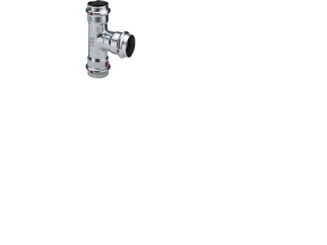 VIEGA Prestabo T-stykke 22x15x15 mm  af ulegeret stål  SC contour