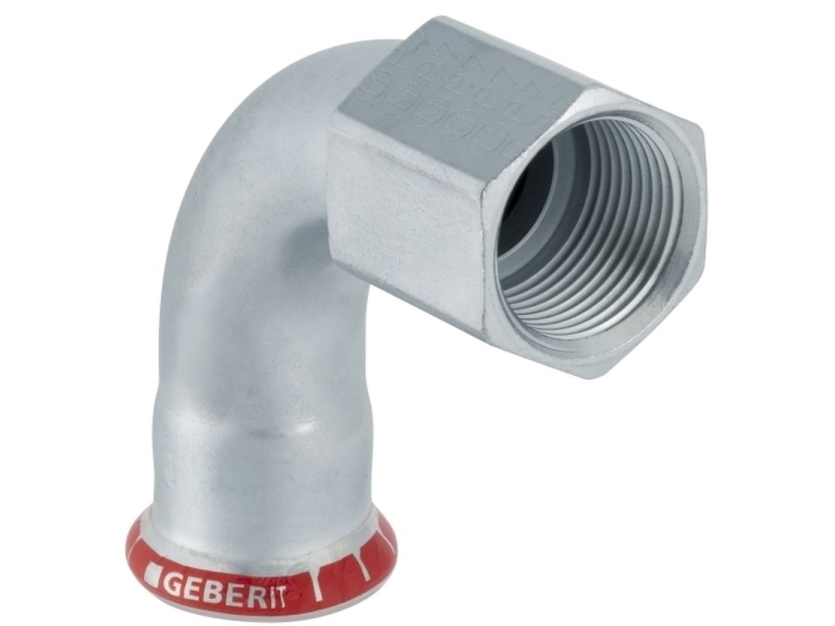 Mapress El-Forzinket, 15 mm x " overgangsvinkel 90, muffe/muffe- Geberit