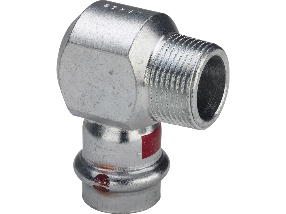 VIEGA Prestabo vinkel ¾x22mm 90 grader af ulegeret stål Nippel/muffe, SC-contur