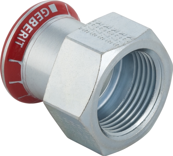 Geberit Mapress forzinket overgangsmuffe til varmeanlæg 18 mm x 1/2"