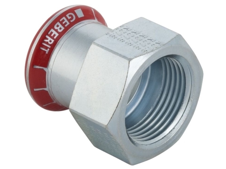 Geberit Mapress forzinket overgangsmuffe til varmeanlæg 28 mm x 3/4"