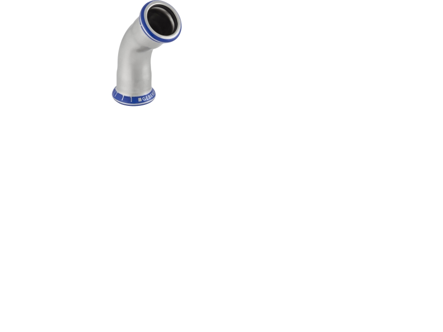 GEBERIT Bøjning 45 grader rustfri 76,1 mm muffe / muffe mapress