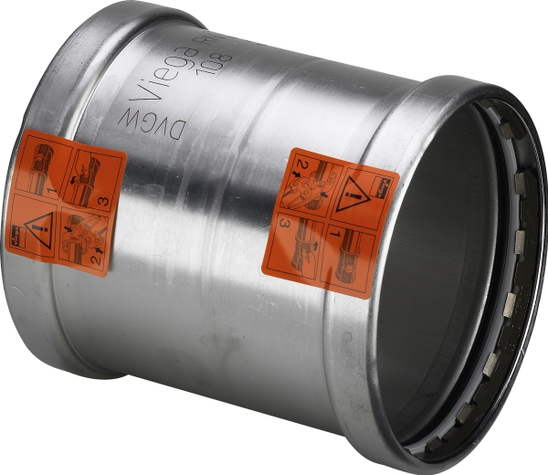 VIEGA Inox skydemuffe 76,1 mm INOX, rustfri stål, SC-Contur