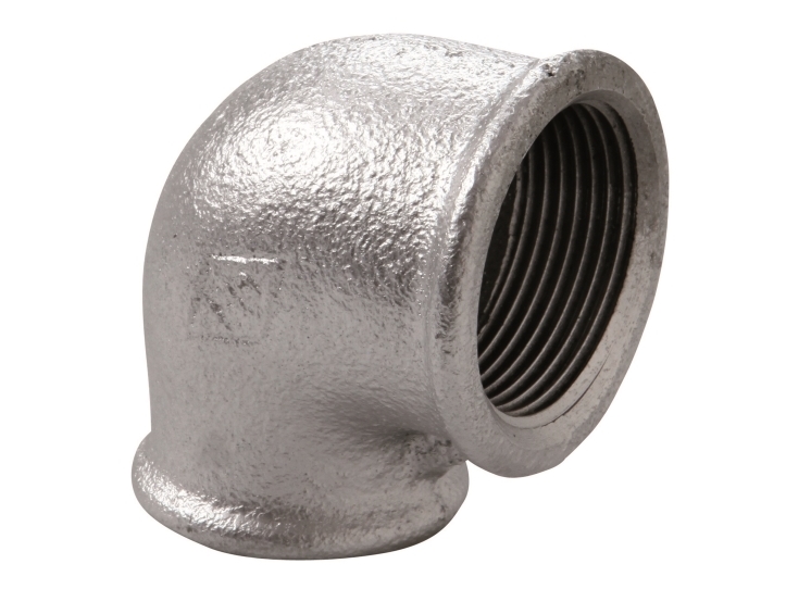 Vinkel galvaniseret 3/4 - 1/2 90 grader muffe / muffe