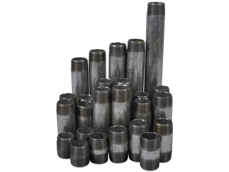 Galvaniseret nippelrr, ?" x ?", 25 stk. i assorterede lngder