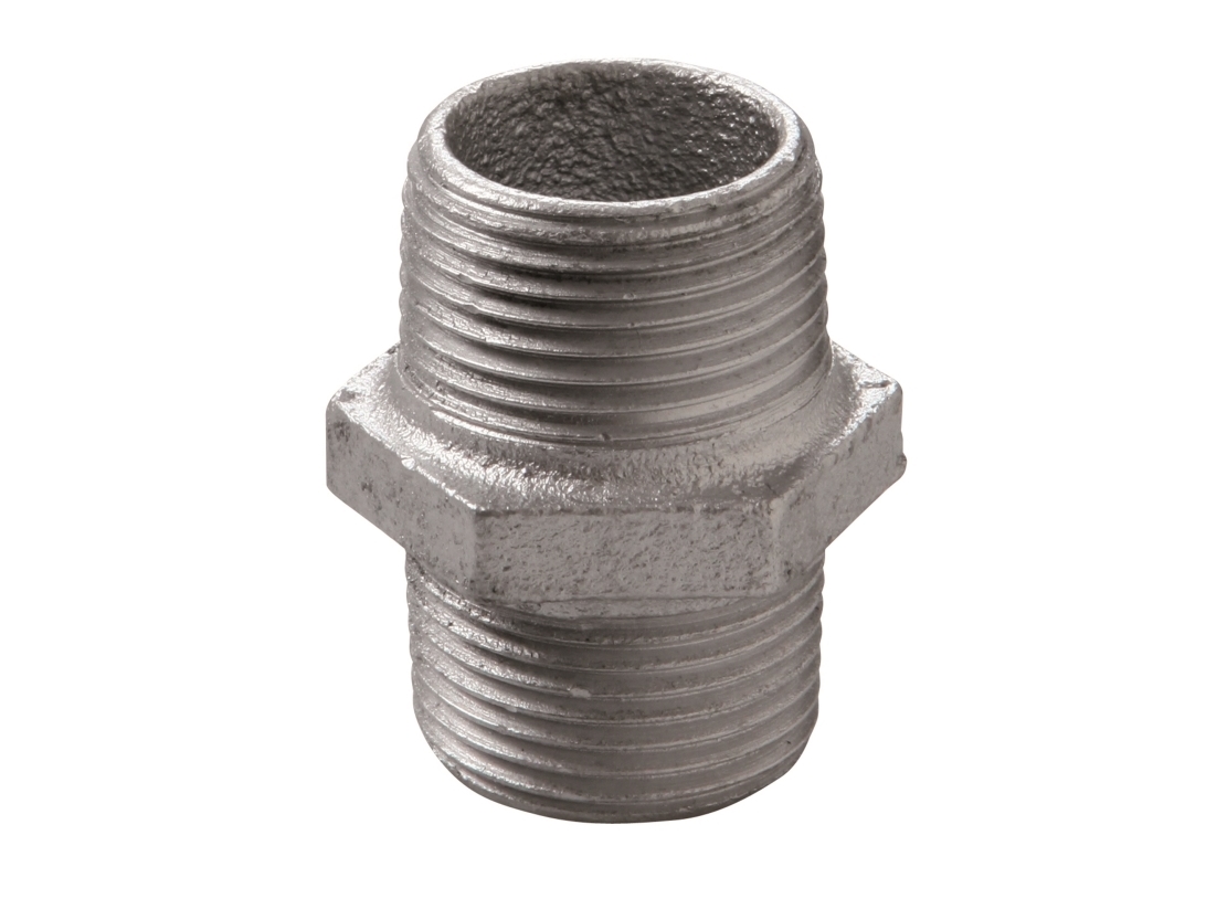 Brystnippel galvaniseret 1 1/4