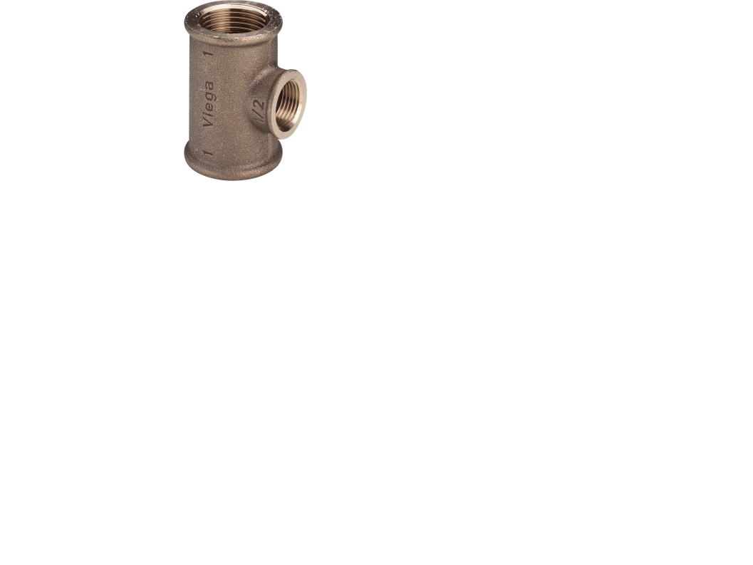 T-stykke, 1", rdgods, silicium bronze, DVGW