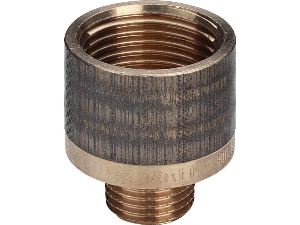 Spidsmuffe, 1" x 3/4", rdgods silicium bronze