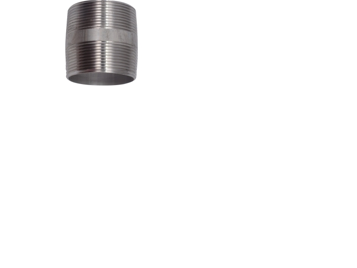 Rustfrit (AISI 316) nippelrr 100 mm, " x "