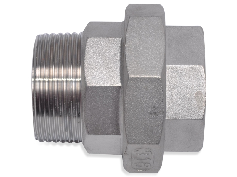 Union 1 1/4 muffe/nippel rustfri AISI 316
