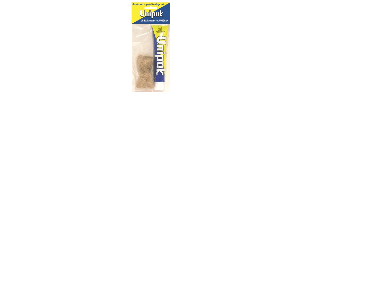 Paksalve & garn i pose - 65 gr. tube paksalve + 13 g pakgarn