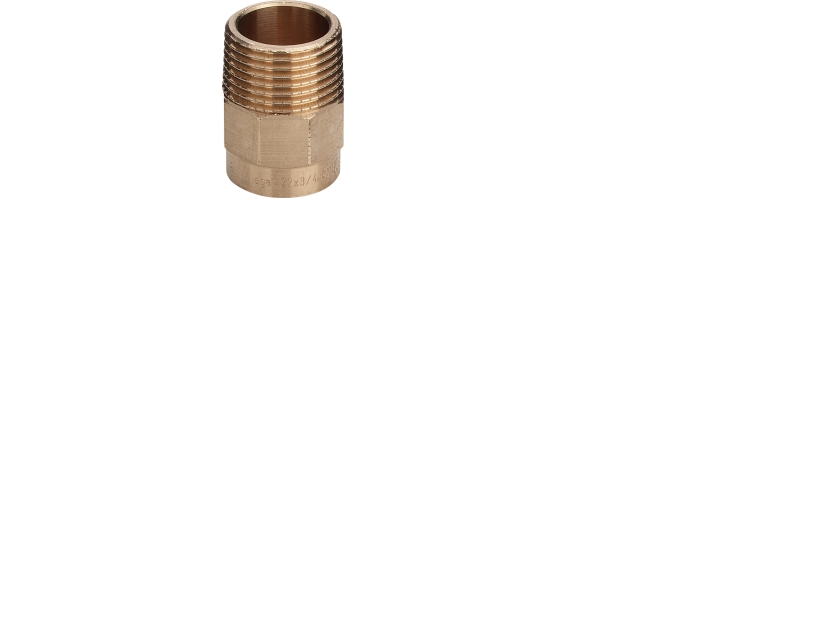 VIEGA Overgangsnippel lodde 15 mm x 3/4 muffe/nippel