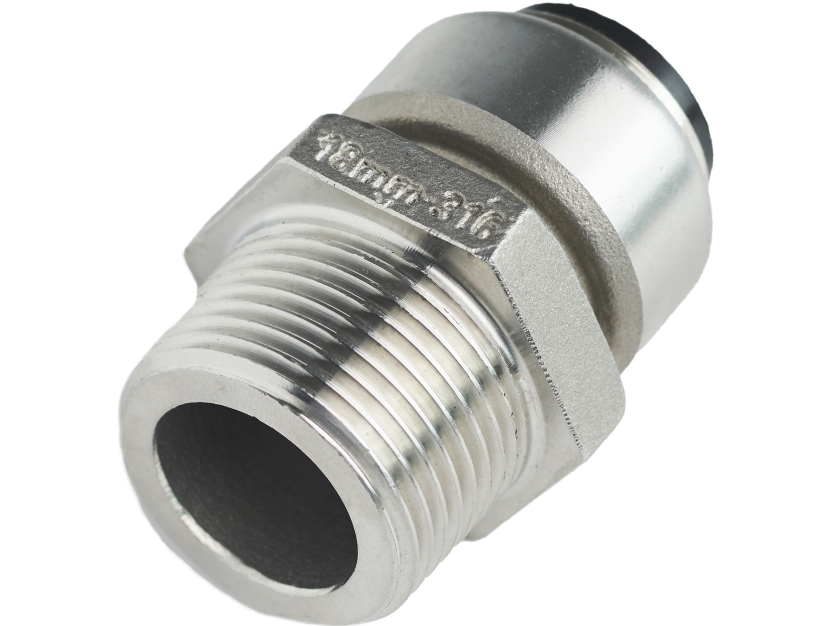 Roth overgang 15 x 1/2" nippel, indstikfittings i rustfri stl
