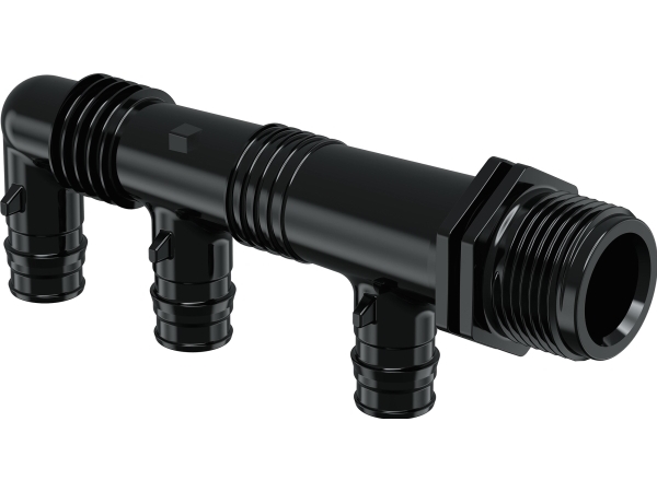 Uponor Quick & Easy Fordelerrør 3/4''. 3x16mm til PE-Xa. Uden ringe. PPSU