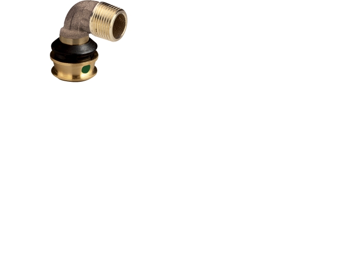 Viega Raxofix overgangsbøjning 90° 20 x 1/2" muffe/nippel rødgods