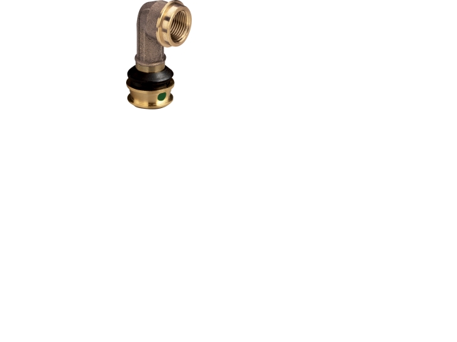 Viega Raxofix overgangsbøjning 90° 20 x 3/4" muffe/muffe rødgods