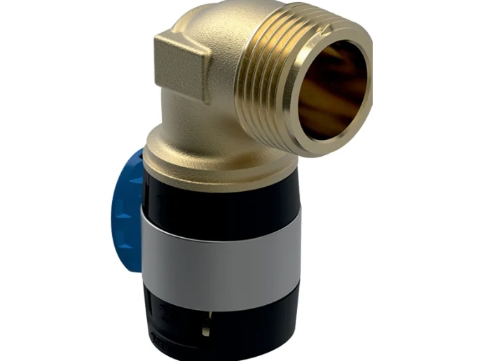 Geberit FlowFit bøjning 90° med udvendigt gevind: CuSn4Zn2PS, d=20mm, R=3/4
