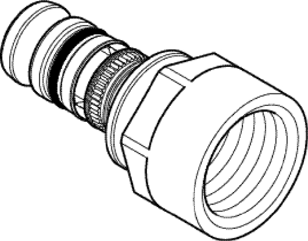 Geberit Mepla overgang med indvendigt gevind d=50 mm Rp=2 - (2 stk.)