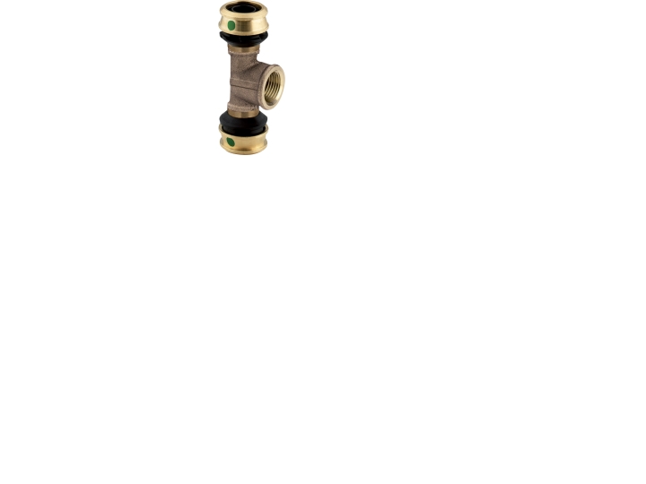 Viega Raxofix T-stykke 40 x 3/4" x 40 mm rødgods