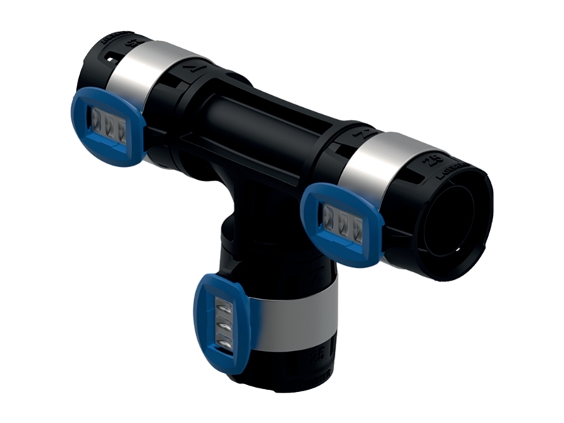 Geberit FlowFit T-stykke lige: PPSU, d=40mm