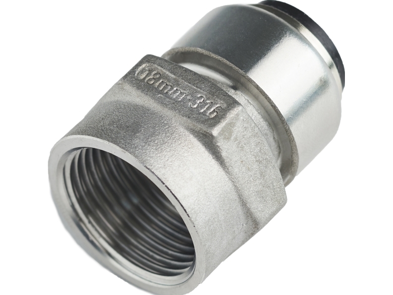 Roth overgang, 22 x 3/4" muffe, indstikfittings i rustfri stl