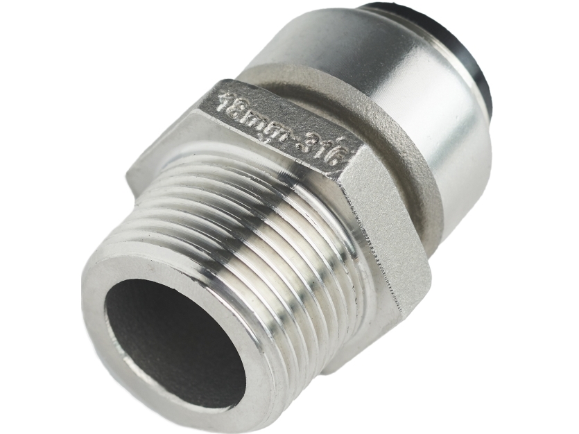 Roth overgang 22 x 3/4" nippel, indstikfittings i rustfri stl