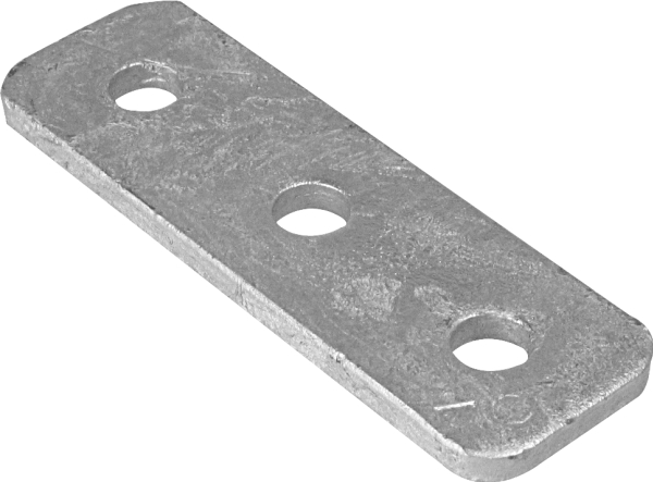 WALRAVEN Planbeslag lige 3xM10 bredde 40 mm, længde 123 mm Varmgalvaniseret