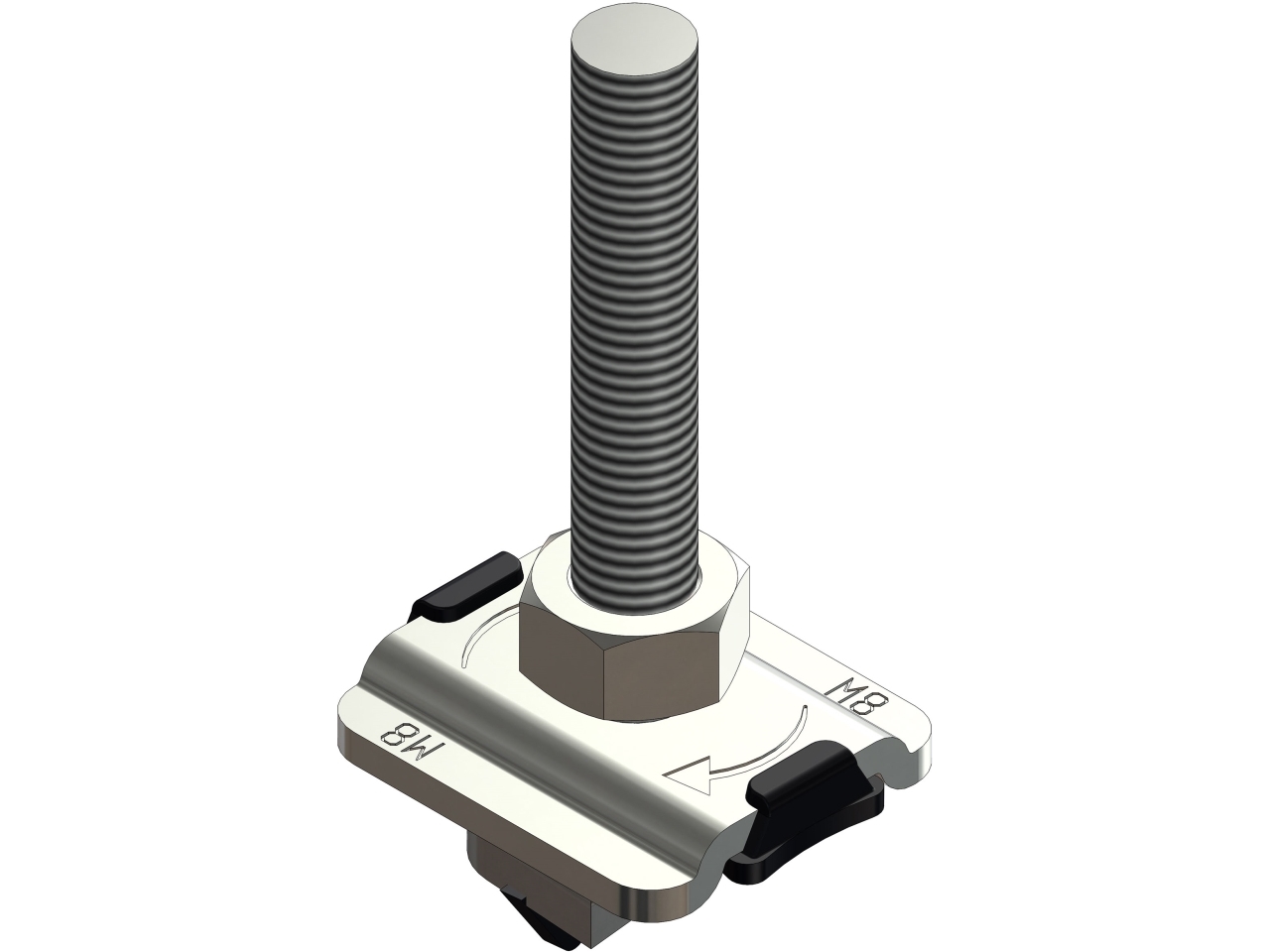 Walraven t-bolt m/M8X50 gvbolt - Til profilskinne 27x18, 30x15, 30x20, 30x30 og 38x40mm