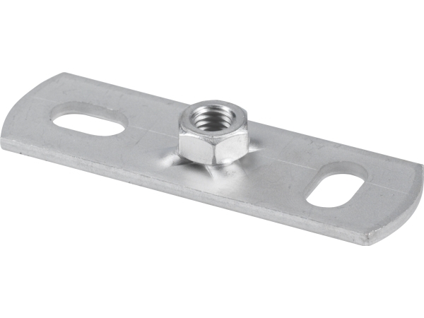 Walraven grundflange M8 - Rustfri 304 Grundflange 80x25mm med påsvejset muffe