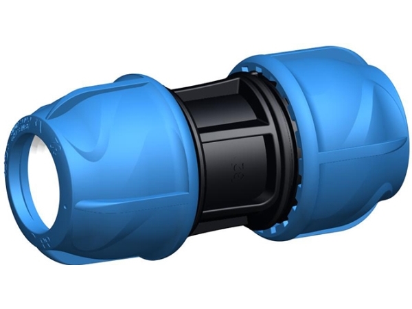 iJOINT plastfitting - Samlemuffe m. kompressionskoblinger, 32 x 32 mm