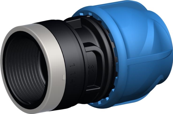 iJOINT plastfitting - Gevindovergang m. kompressionskobling/muffe, 50 mm x 2"