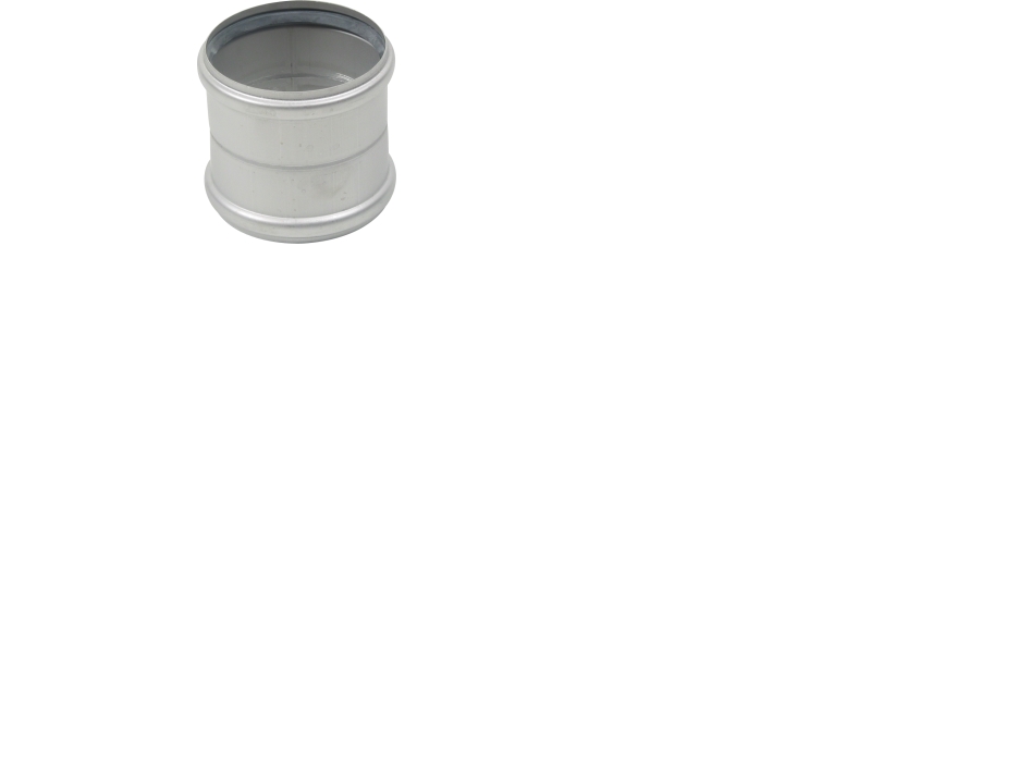 EuroPipe rustfri / syrefast (AISI 316L) skydemuffe - 110 mm