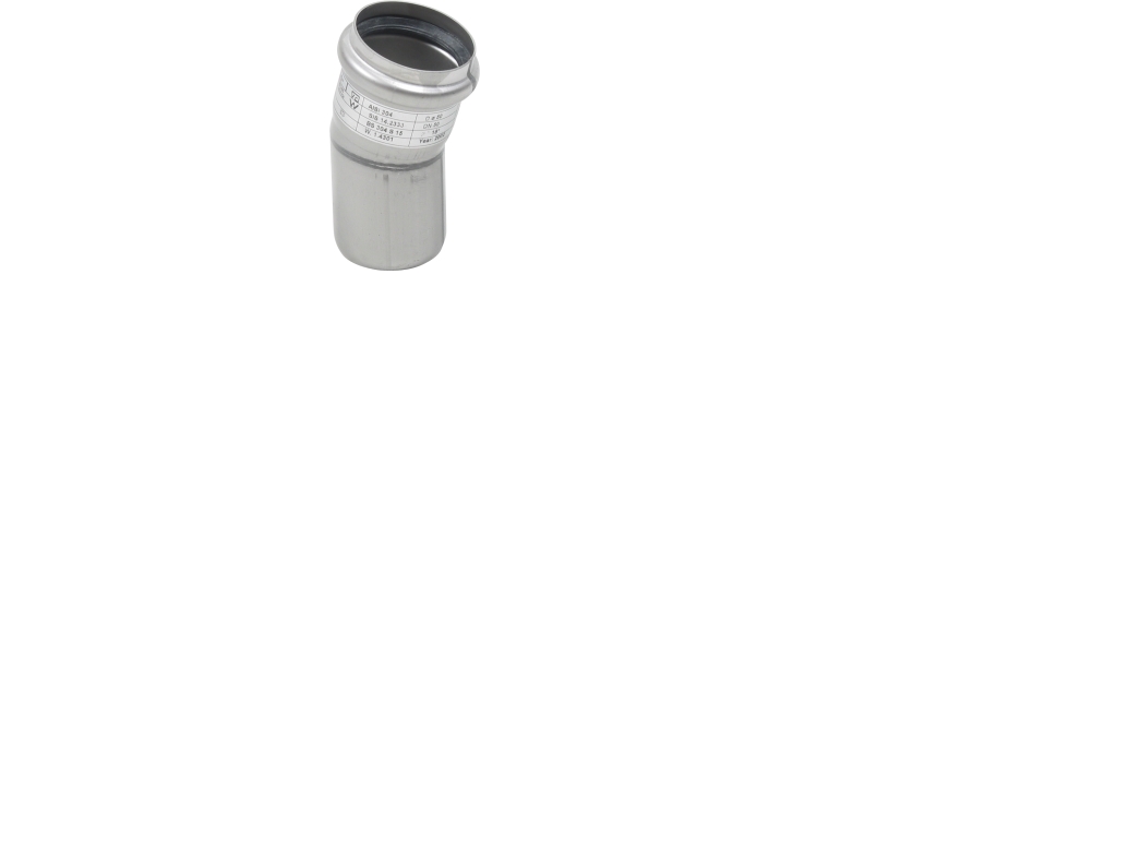 Ø 50 mm x 15° Bøjning rustfri AISI304/EN1.4301