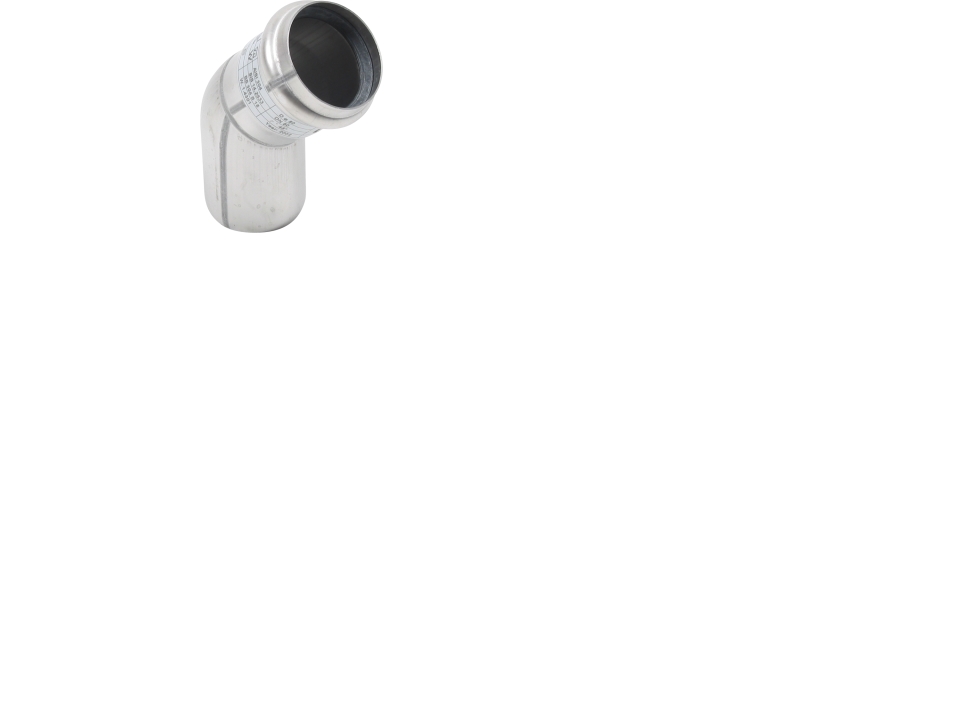 Ø 50 mm x 45° Bøjning rustfri AISI304/EN1.4301
