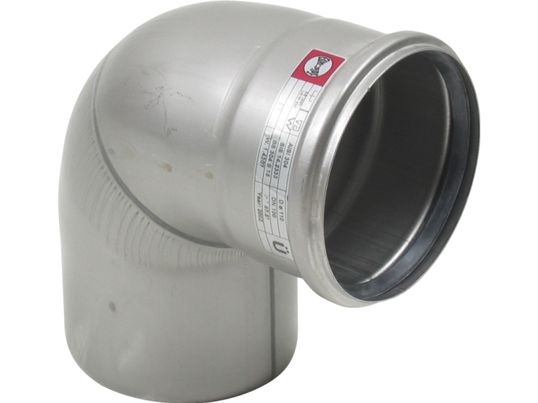 Blücher EuroPipe afløbsbøjning, 87.5°, Ø110 mm, rustfrit stål