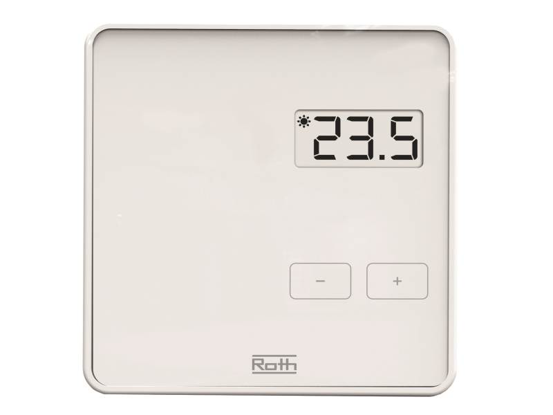 Roth Project rumtermostat med display hvid