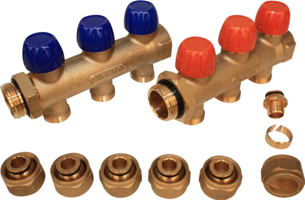 Wavin Tigris Fordelerrørssæt 1 3vejs Inkl. 20x2,0 mm Pex koblingssæt