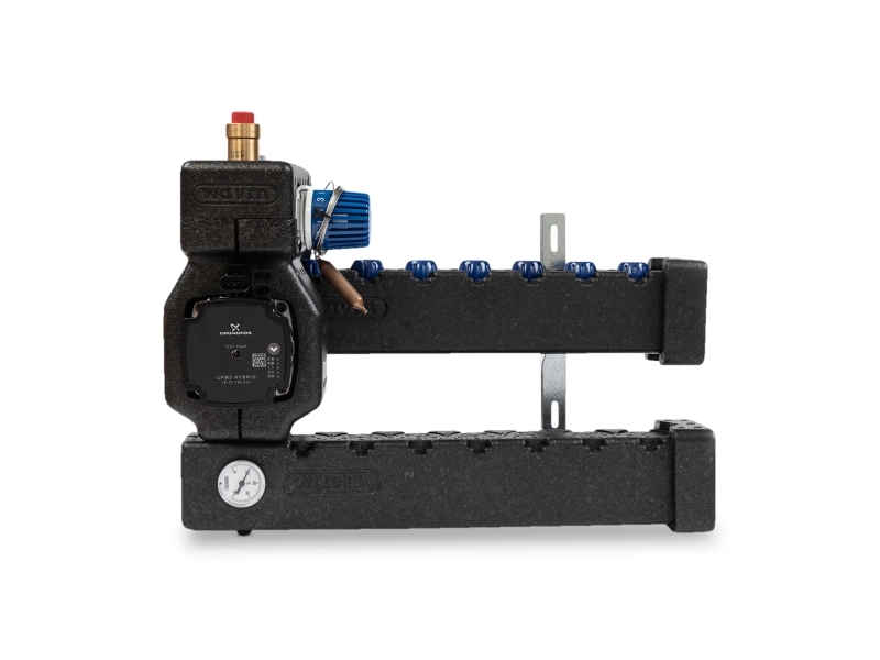 Wavin Midishunt 4kreds ,Isoleret, Med Grundfos UPM3Hybrid 15-70 pumpe