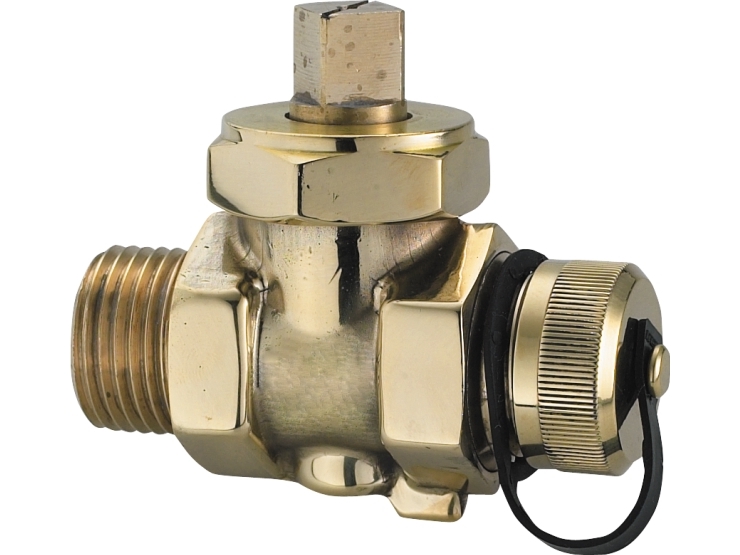Frese kuglestophane 1/2" med slutmuffe, nippel/nippel