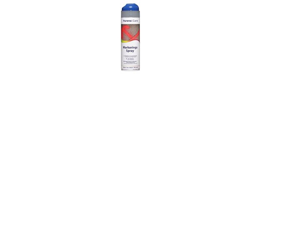Pureno Markeringsspray Blå 500ml 360grader Metal Træ Beton Murværk