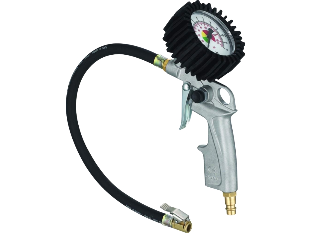 FLOWCONCEPT Pumpepistol til bil, traktor m.m. Med Ø63mm manometer 0-12bar ¼ indvendig tilslutning