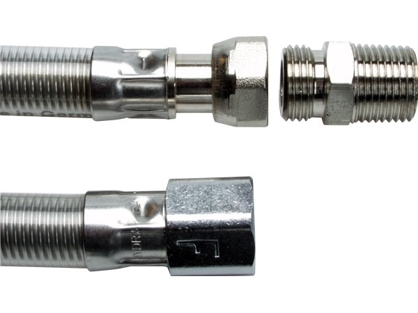 HYDRAGAS Gasflex gasslange, rustfri stl, 1250 mm, " x "