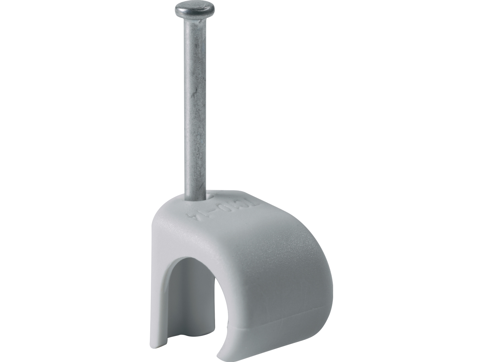 Clips rund, 10-13 mm, lysegr, sm 2,5x35 mm - 100 stk