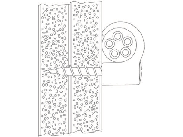 SCHNEIDER ELECTRIC Skrueclips TCS-C3 hvid Til 7-10mm kabler med Phillips® PH2 krydskærv - (100 stk.)