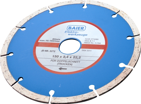 BAIER Diamantskive (blå) Ø150x22 mm for beton