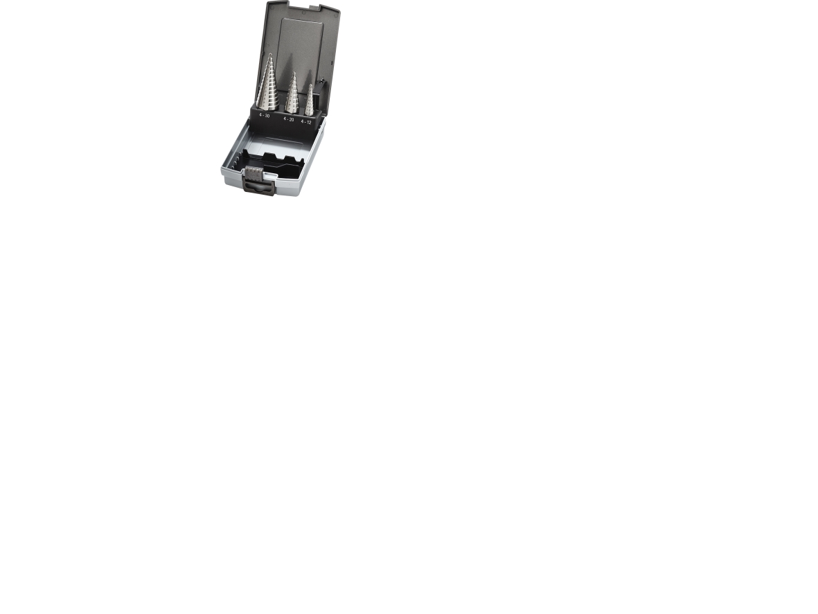 THÜRMER TOOLS Trappeborssæt 4-12mm, 1mm spring 4-20mm/4-30mm i 2mm spring