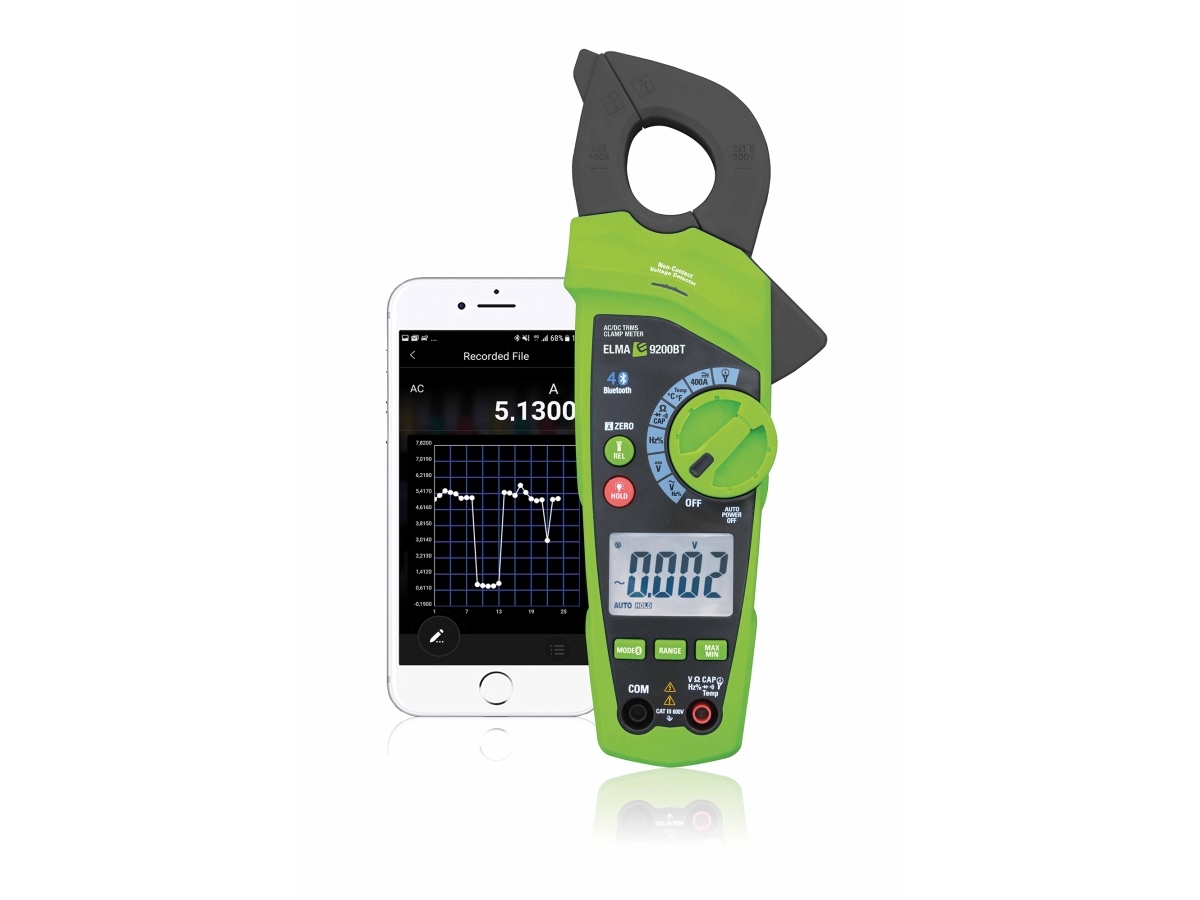 Tangamperemeter Elma 9200Bt Sand Rms Ac/Dc Med Bluetooth