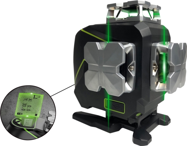 ELMA INSTRUMENTS Elma Laser X360-4 med 4 stk. 360° grønne linjer for ekstra synlighed