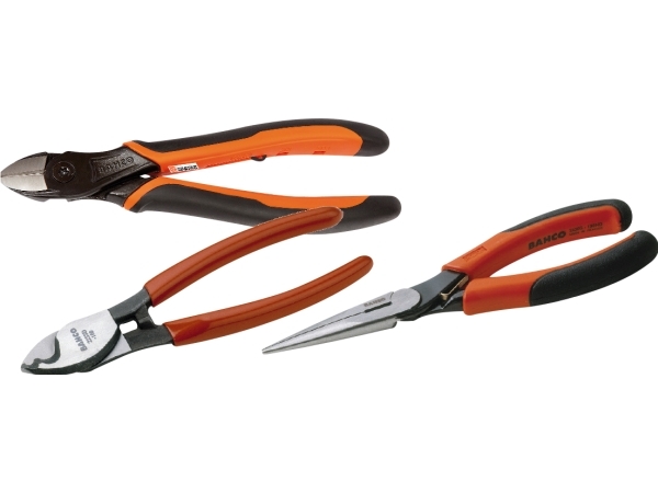 BAHCO Tangsæt Plierset 1. Bestående af bidetang 2101G-160, kabelsaks 2233D-160 og spidstang 2430G-190HD