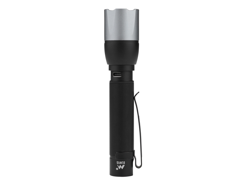 Elwis PRO BFF S360R genopladelig lommelygte 360 & 60 lumen zoom udskiftelige batterier USB C kan bru